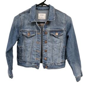 Old Navy Girls Blue Jean Denim Button Up Jacket Size Large 10-12 Country Cowgirl